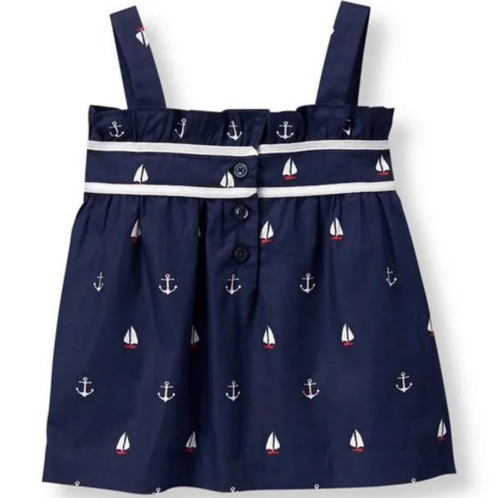 JANIE AND JACK Sailboat and Anchor Top  6-12Months - Picture 9 of 10